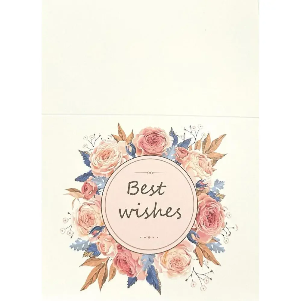 4X6 Assorted Best Wishes Thank You Cards with Stickers & Brown Envelopes 24 Pack